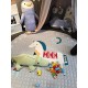 Babytoon 2-in-1 Cottony Baby Play Mat and Toy Storage Organizer 